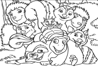 A coloring page of open season